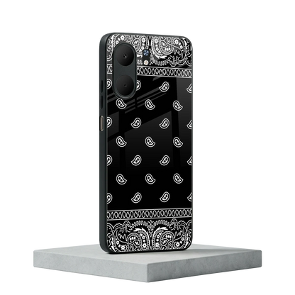 Paisley Black oppo a5x 5g mobile cover | shockproof glass phone case