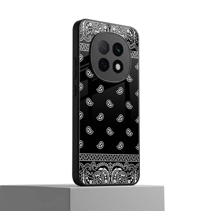 Paisley Black oppo f29 pro 5g mobile cover | shockproof glass phone case