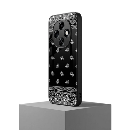 Paisley Black oppo f31 pro 5g mobile cover | shockproof glass phone case