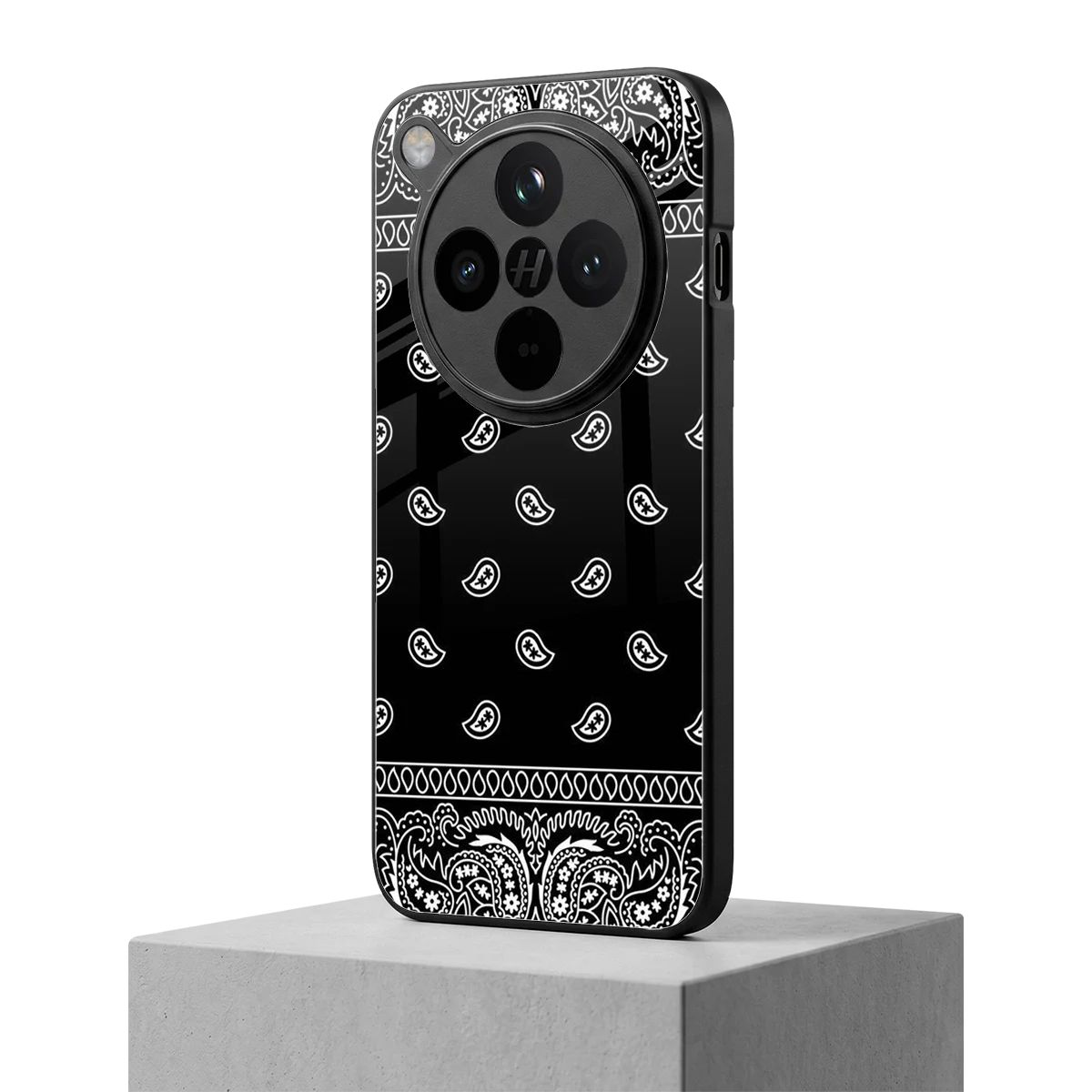 Paisley Black oppo find x8 mobile cover | shockproof glass phone case
