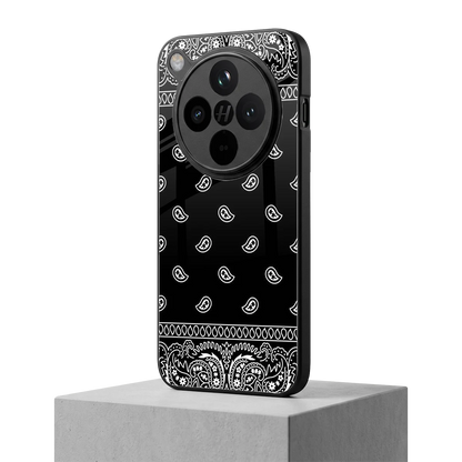 Paisley Black oppo find x8 mobile cover | shockproof glass phone case