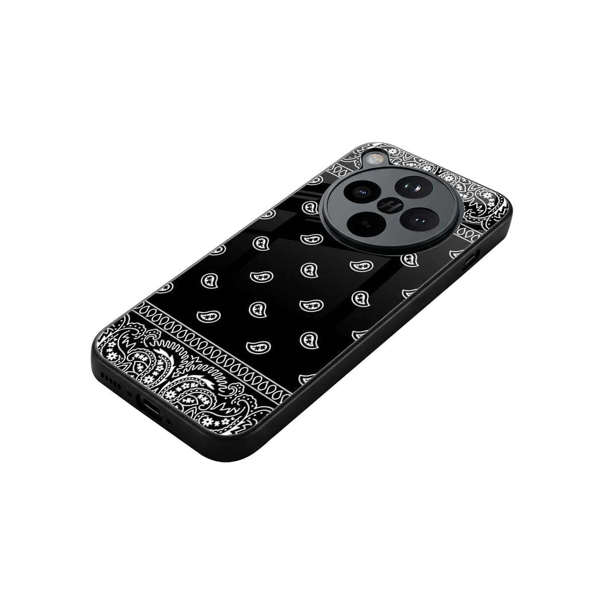 Paisley Black stylish phone case for oppo find x8 | glossy glass and slim fit