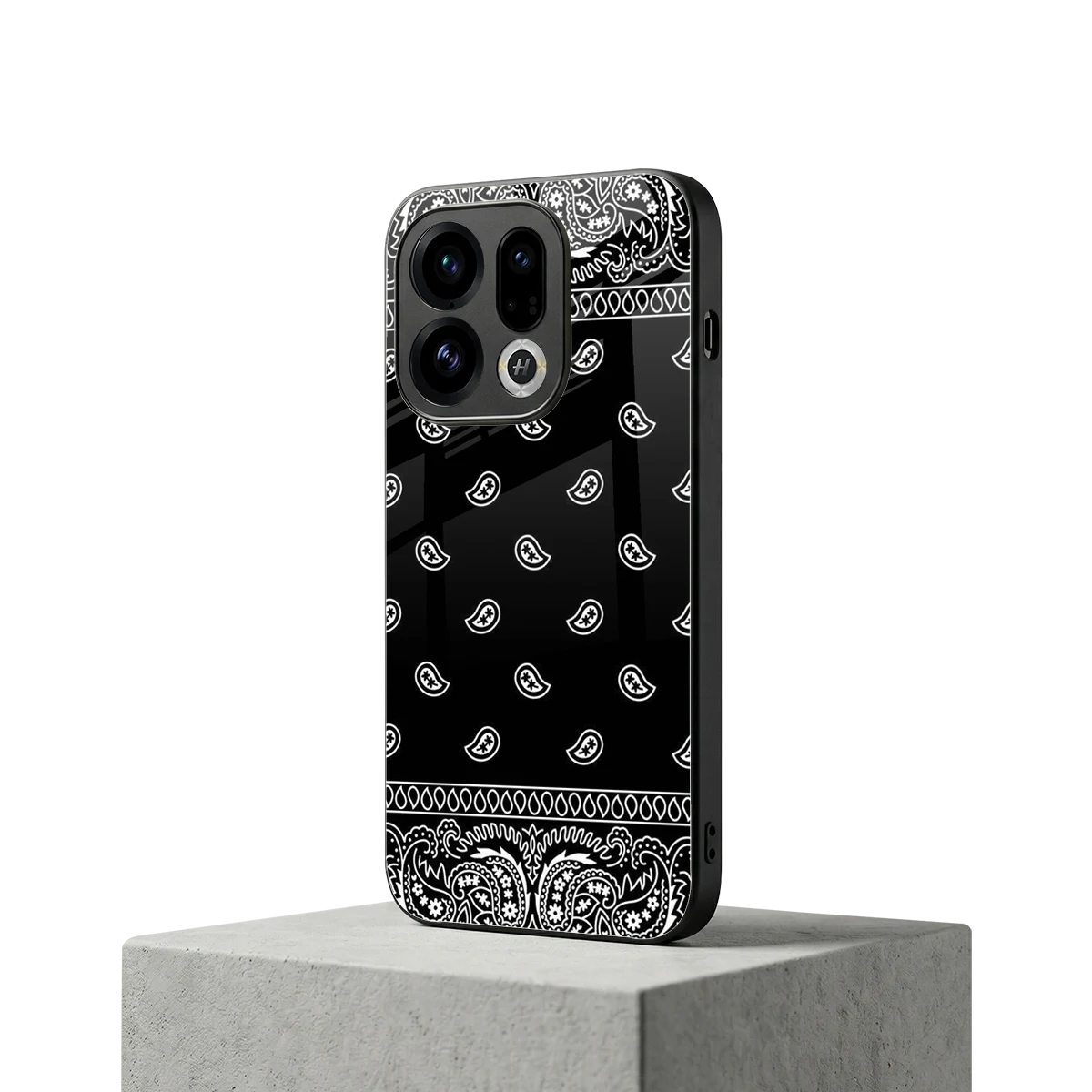 Paisley Black oppo find x9 mobile cover | shockproof glass phone case