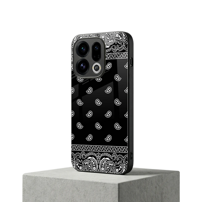 Paisley Black oppo find x9 mobile cover | shockproof glass phone case