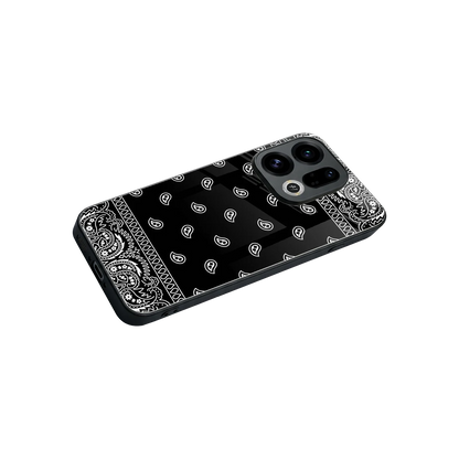 Paisley Black stylish phone case for oppo find x9 | glossy glass and slim fit