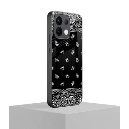 Paisley Black oppo k13 5g mobile cover | shockproof glass phone case
