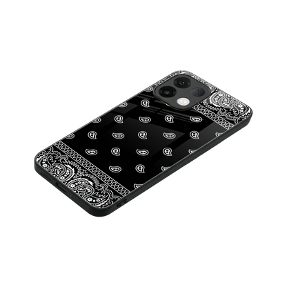 Paisley Black stylish phone case for oppo k13 5g | glossy glass and slim fit