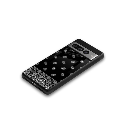 Paisley Black google pixel 7 pro mobile cover | shockproof glass phone case