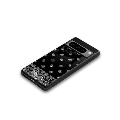 Paisley Black google pixel 8 pro mobile cover | shockproof glass phone case