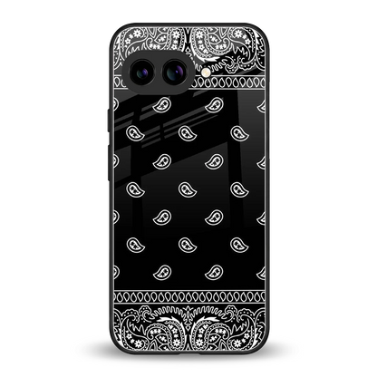 Paisley Black back phone cover | glass case for google pixel 10a