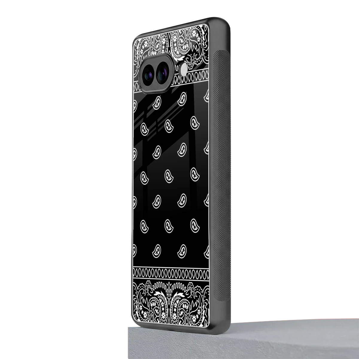Paisley Black google pixel 10a mobile cover | shockproof glass phone case