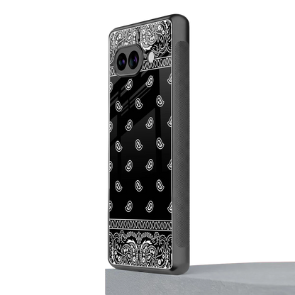 Paisley Black google pixel 10a mobile cover | shockproof glass phone case