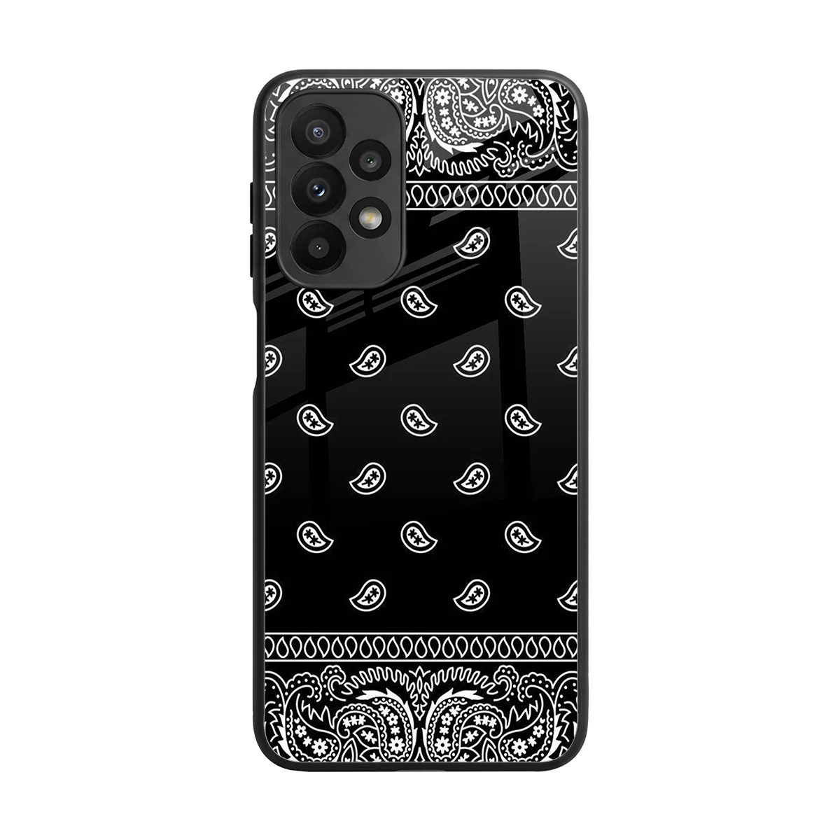 Paisley Black back phone cover | glass case for samsung galaxy a23