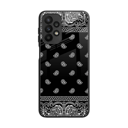 Paisley Black back phone cover | glass case for samsung galaxy a23