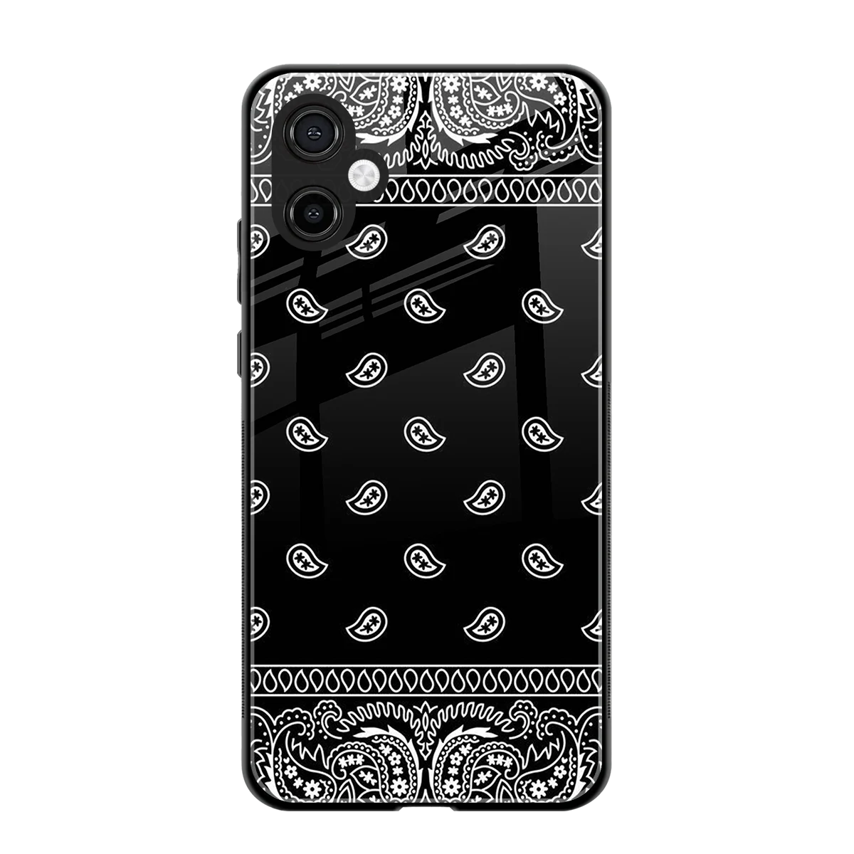 Paisley Black back phone cover | glass case for samsung galaxy a06 5g