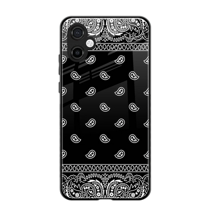 Paisley Black back phone cover | glass case for samsung galaxy a06 5g