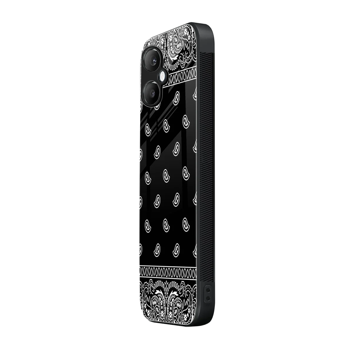 Paisley Black samsung galaxy a06 5g mobile cover | shockproof glass phone case