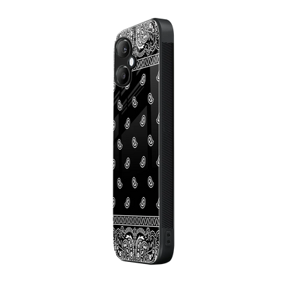 Paisley Black samsung galaxy a06 5g mobile cover | shockproof glass phone case