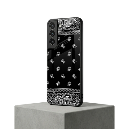 Paisley Black samsung galaxy s22 mobile cover | shockproof glass phone case