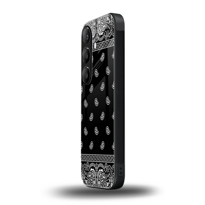 Paisley Black samsung galaxy s24 mobile cover | shockproof glass phone case