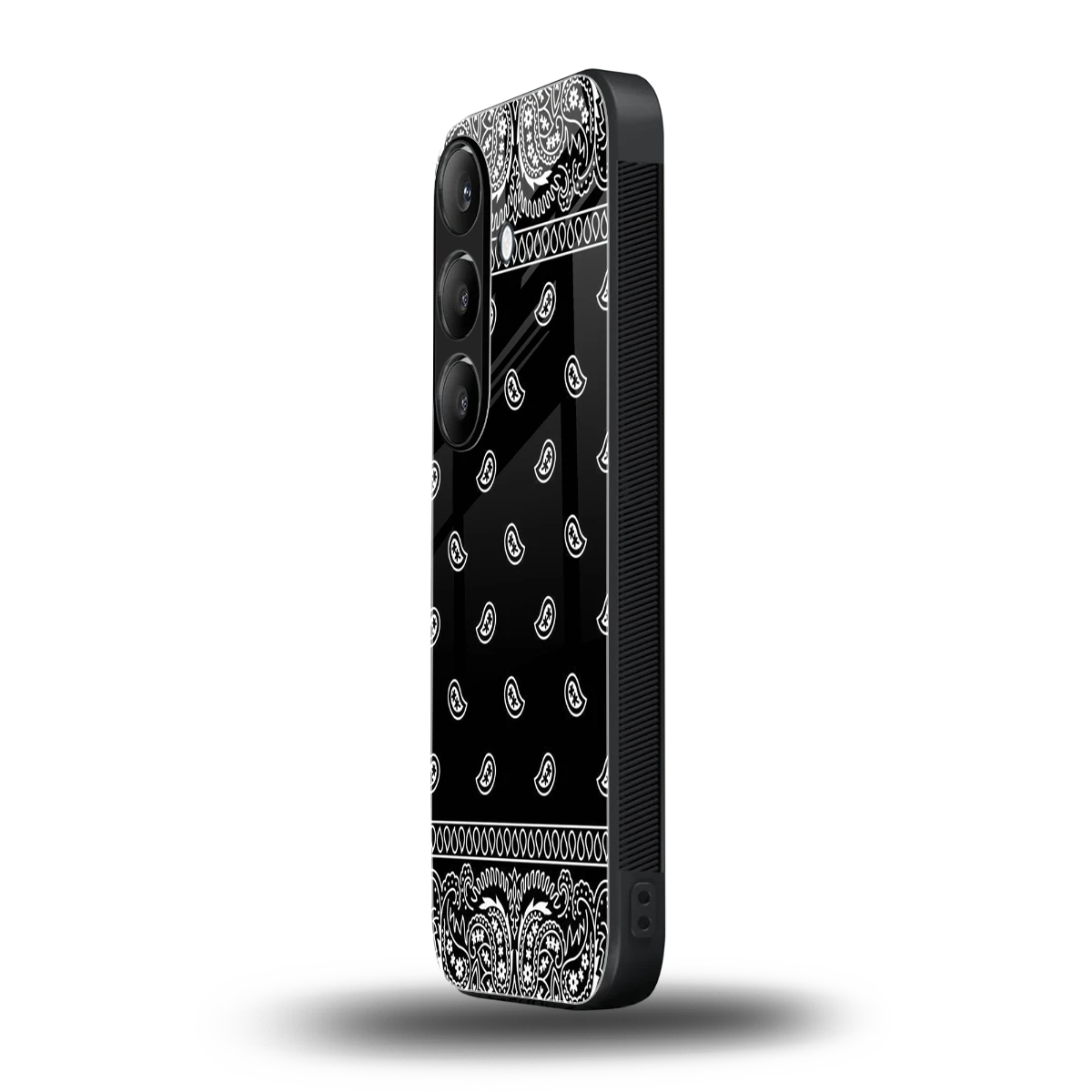 Paisley Black samsung galaxy s23 fe mobile cover | shockproof glass phone case