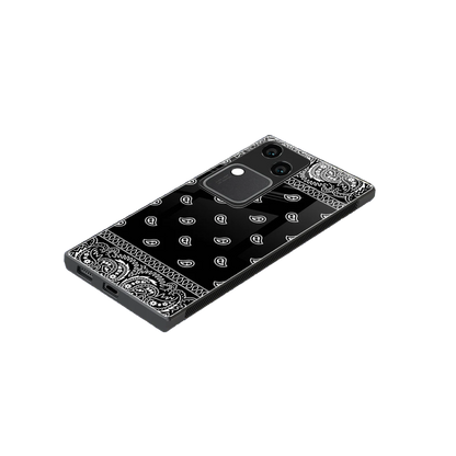 Paisley Black stylish phone case for vivo v30 | glossy glass and slim fit