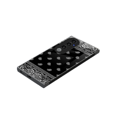Paisley Black stylish phone case for vivo v40 pro | glossy glass and slim fit