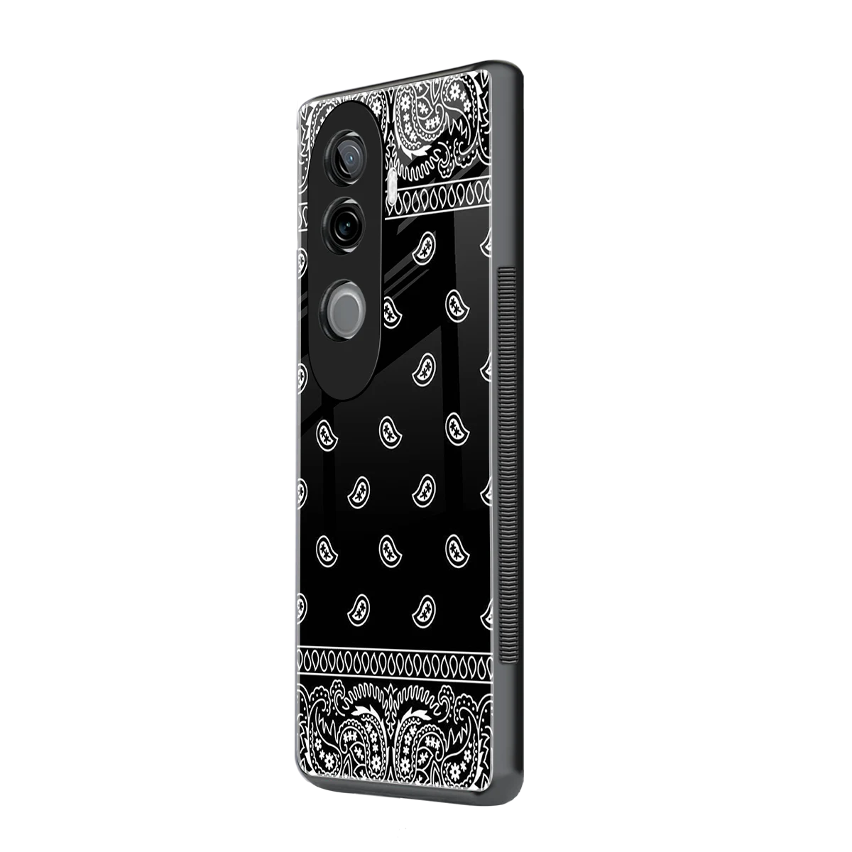 Paisley Black vivo v40e mobile cover | shockproof glass phone case