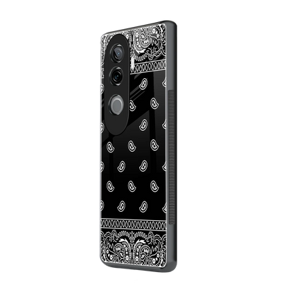 Paisley Black vivo v40e mobile cover | shockproof glass phone case