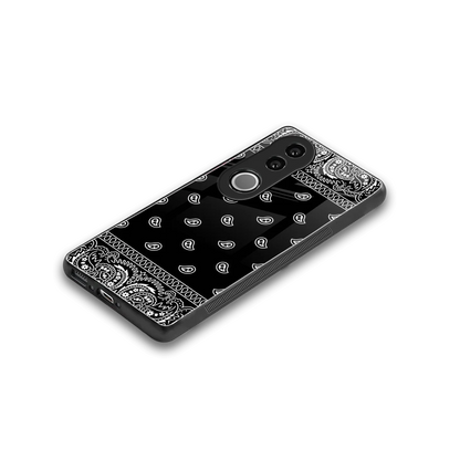 Paisley Black stylish phone case for vivo v50 | glossy glass and slim fit