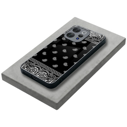 Paisley Black stylish phone case for vivo v70 | glossy glass and slim fit