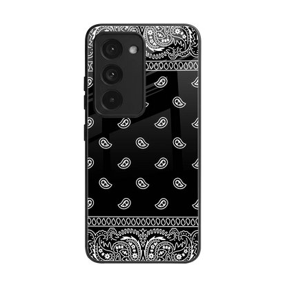 Paisley Black back phone cover | glass case for redmi 15 5g
