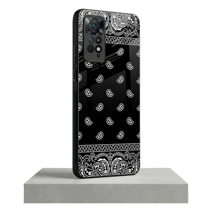 Paisley Black redmi note 11 pro mobile cover | shockproof glass phone case