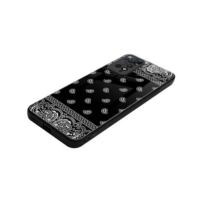 Paisley Black stylish phone case for redmi note 11 pro | glossy glass and slim fit