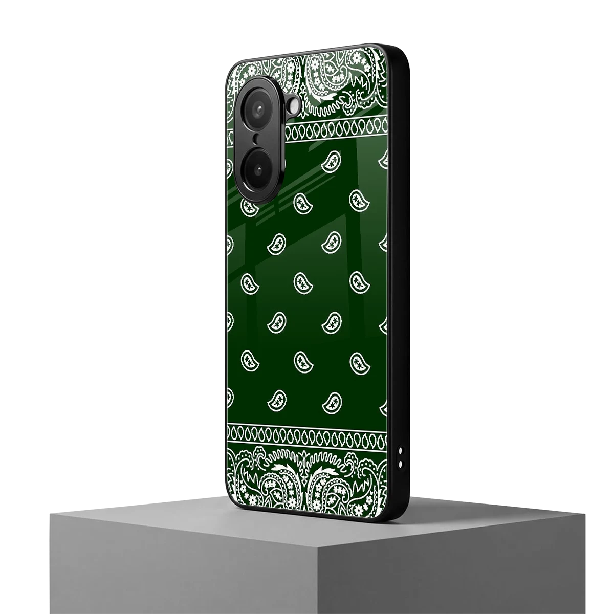 Paisley Green oneplus nord ce5 5g mobile cover | shockproof glass phone case