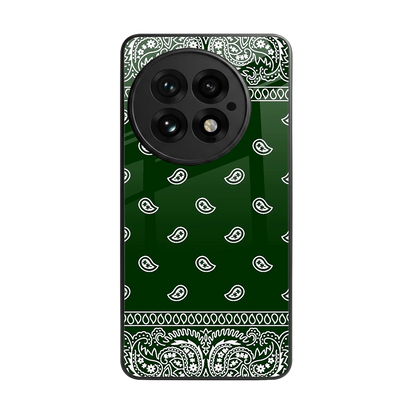 Paisley Green back phone cover | glass case for oneplus 13