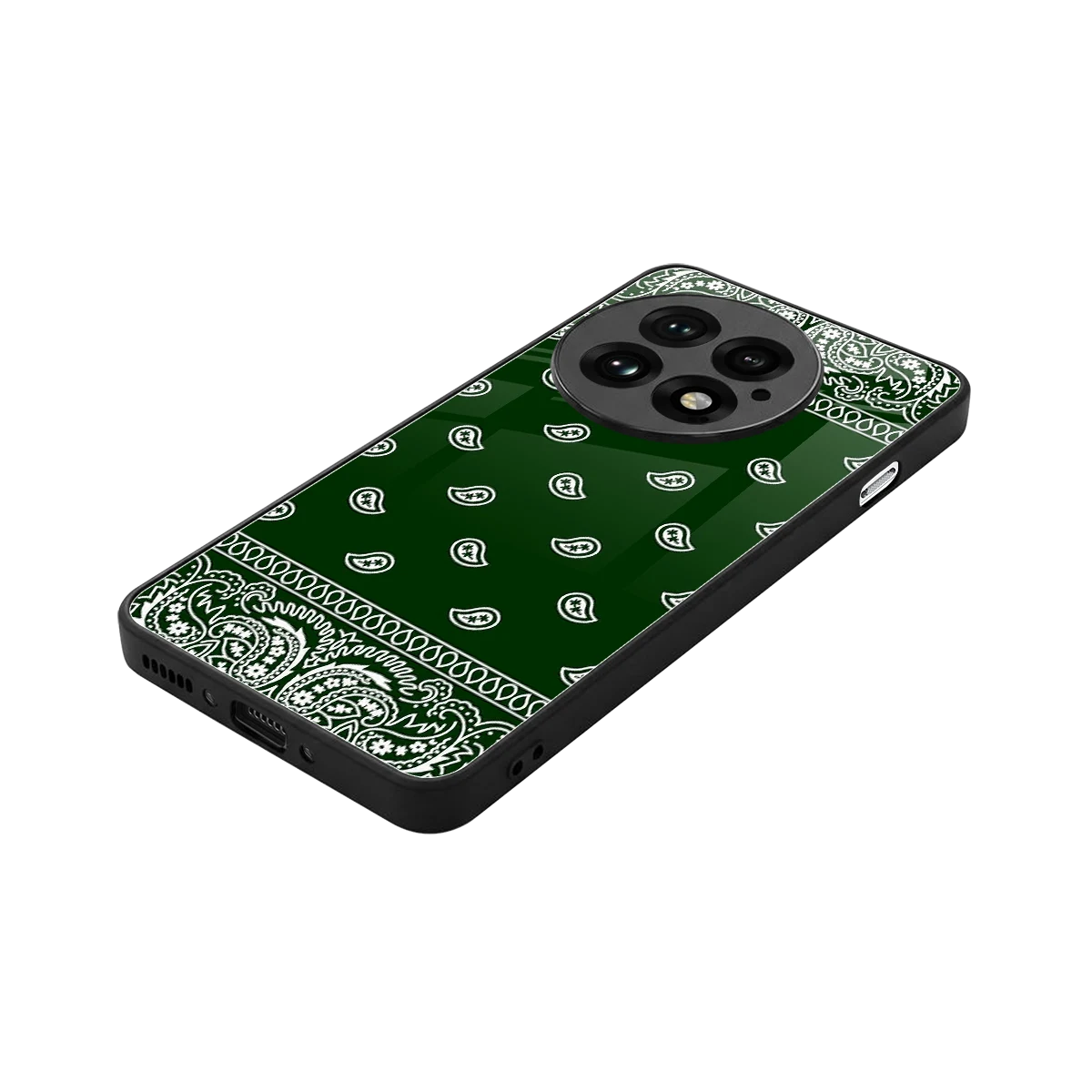 Paisley Green stylish phone case for oneplus 13 | glossy glass and slim fit