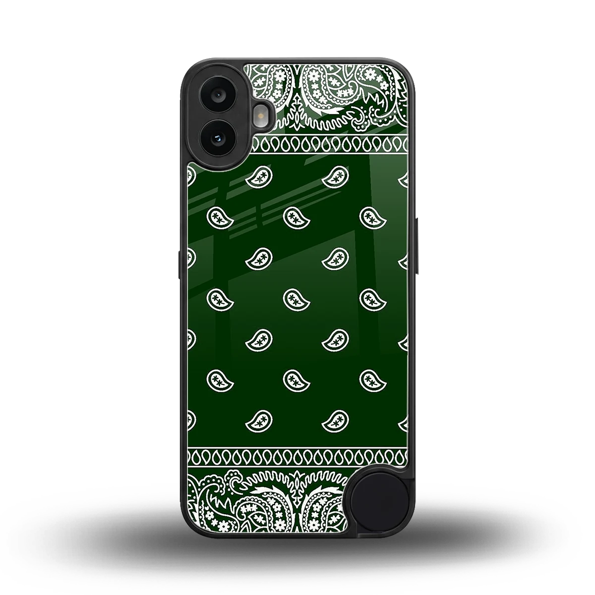 Paisley Green back phone cover | glass case for cmf nothing phone 1