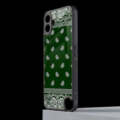 Paisley Green cmf nothing phone 1 mobile cover | shockproof glass phone case