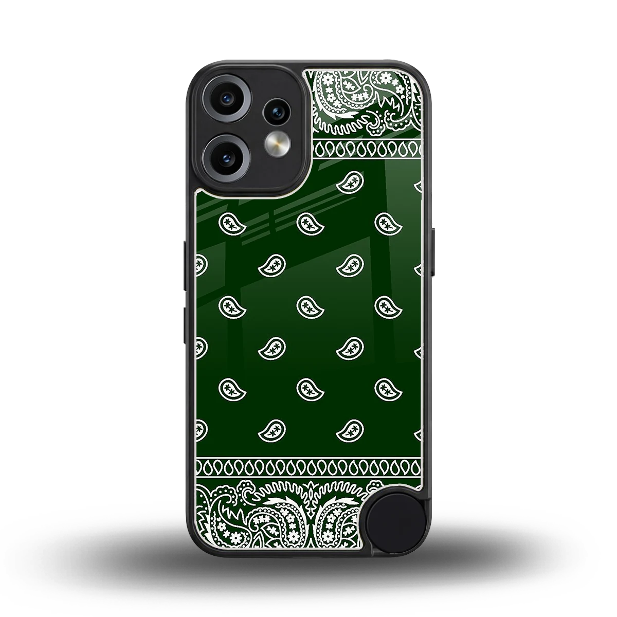 Paisley Green back phone cover | glass case for cmf nothing phone 2 pro
