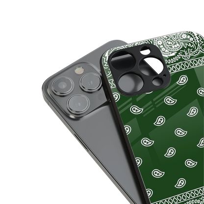 Paisley Green Phone Case for Iphone 16 | Glass Case