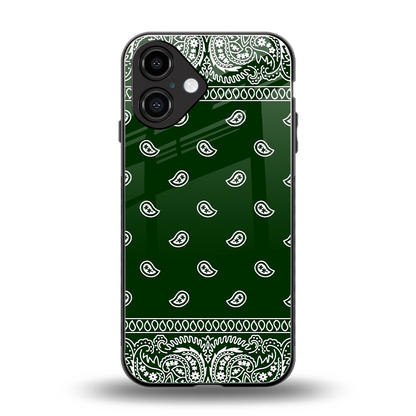 Paisley Green Phone Case for Iphone 16 | Glass Case
