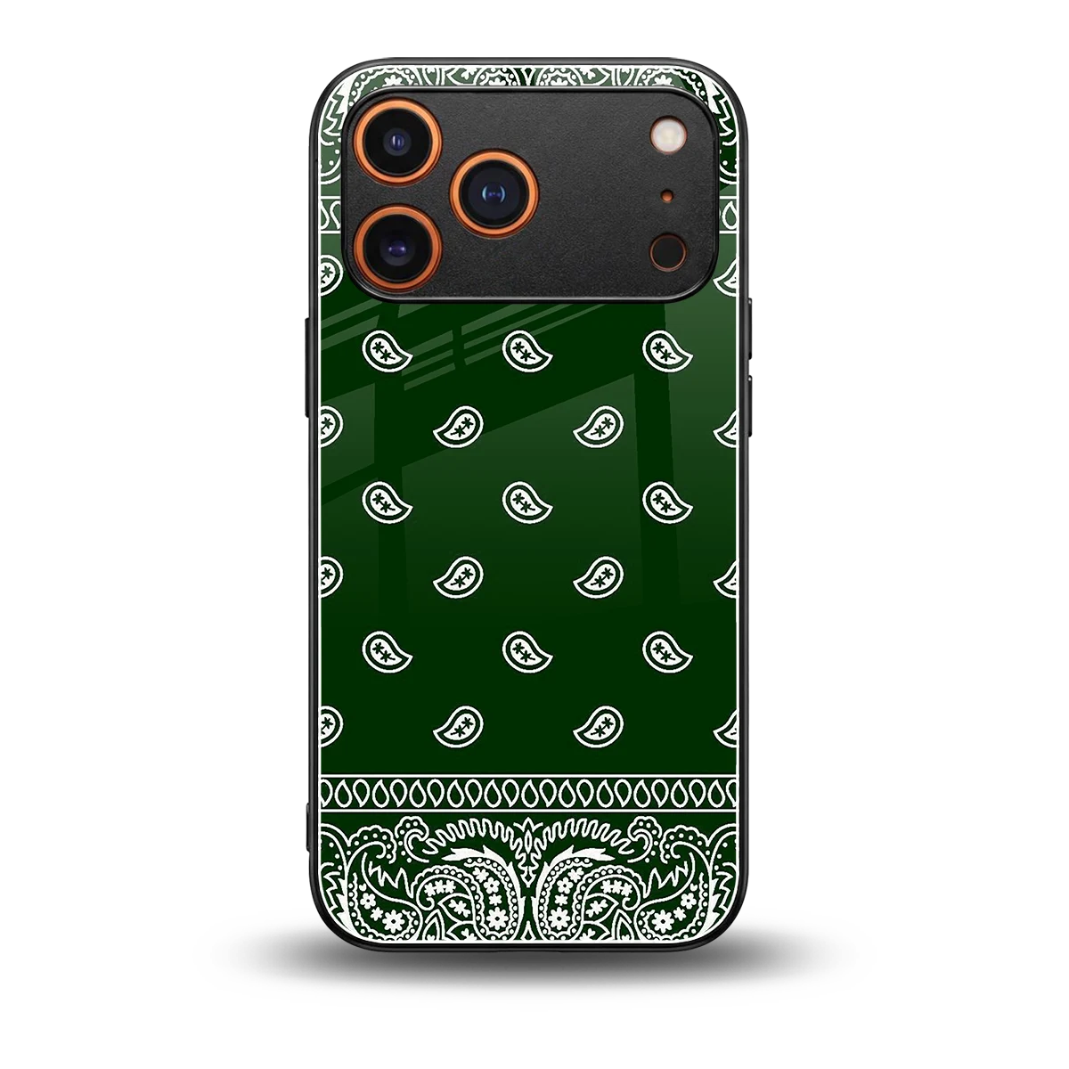 Paisley Green back phone cover | glass case for iphone 17 pro