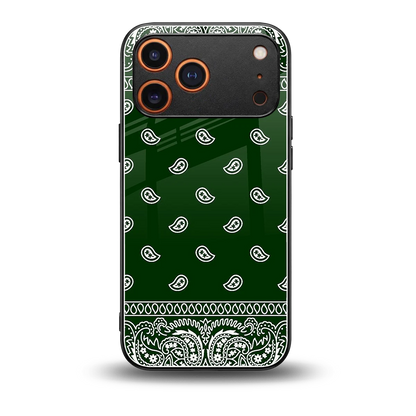 Paisley Green back phone cover | glass case for iphone 17 pro