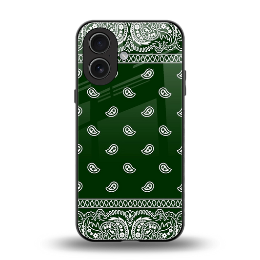 Paisley Green back phone cover | glass case for iphone 17