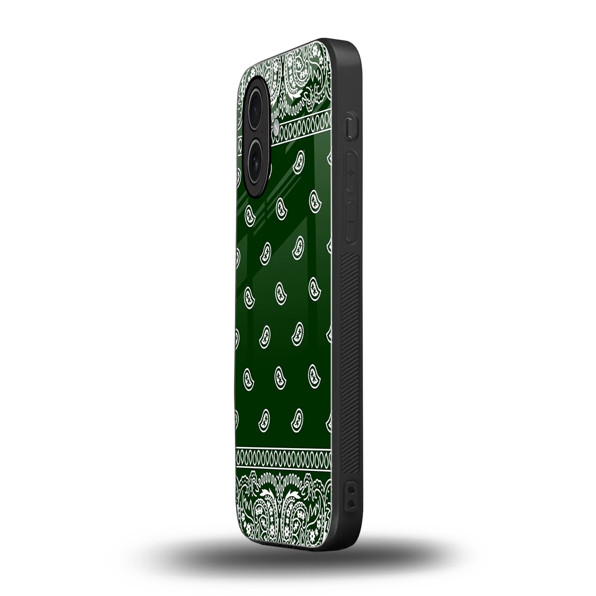 Paisley Green iphone 17 mobile cover | shockproof glass phone case