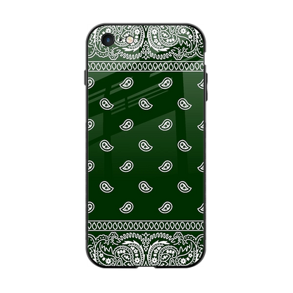 Paisley Green back phone cover | glass case for iphone 6
