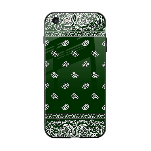 Paisley Green back phone cover | glass case for iphone 6