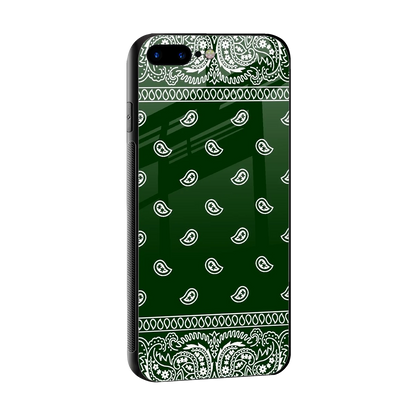 Paisley Green sleek iphone 7 plus cover with tempered glass back and TPU edges