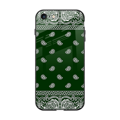 Paisley Green back phone cover | glass case for iphone 7
